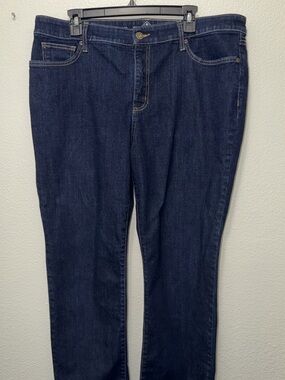 St John's Bay dark denim, straight leg, woman's size 18L
